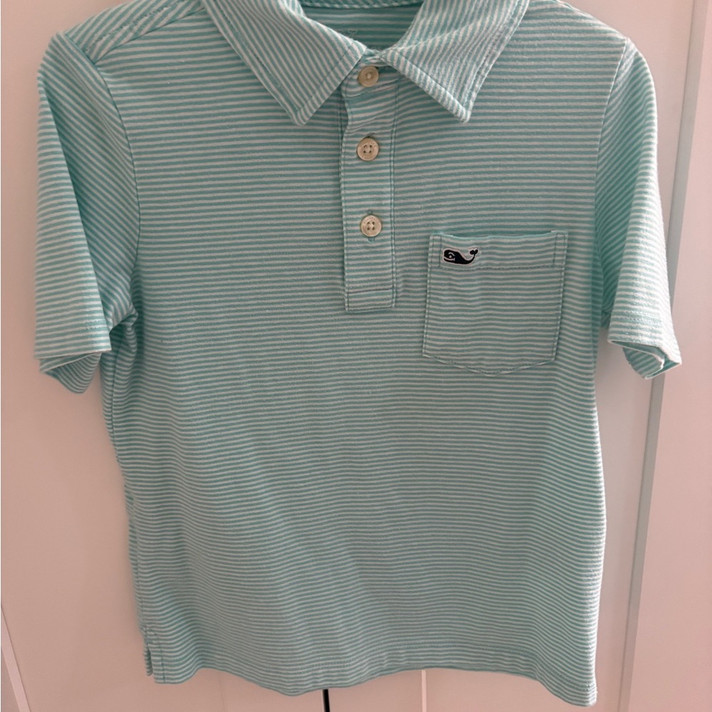 Vineyard Vines Kids Striped Polo Shirt - Green